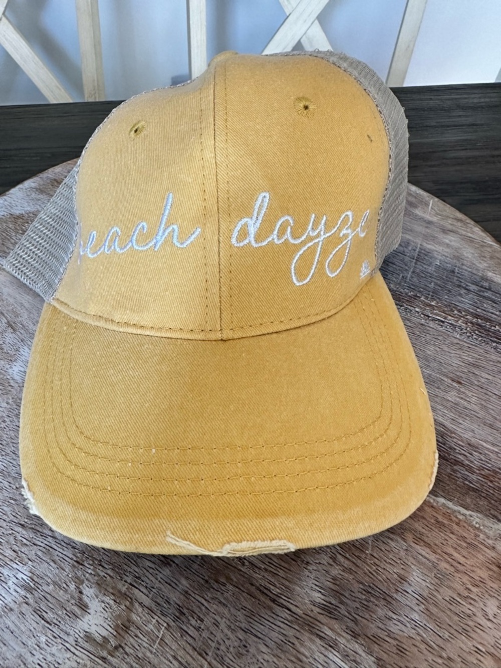 Beach Dayz Mustard Yellow Trucker Hat